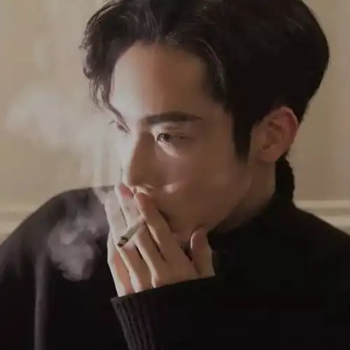 抽烟男女头
