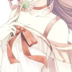 动漫人物嘴里叼着一只花的头像
