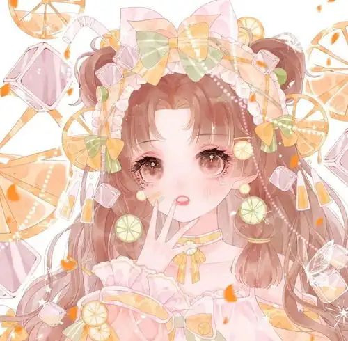黄色系动漫闺蜜头像

