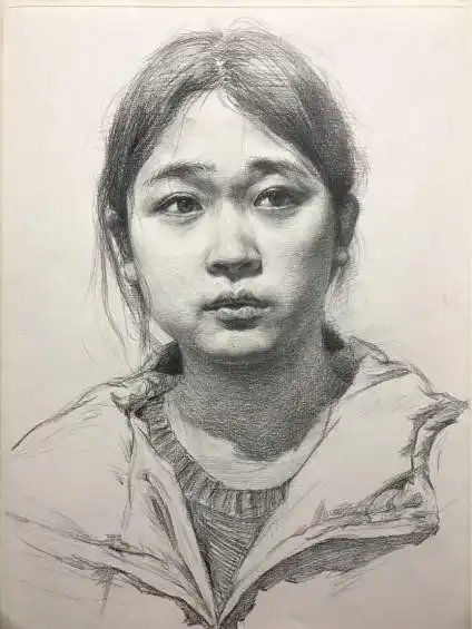 素描教程正面素描头像的刻画要点

