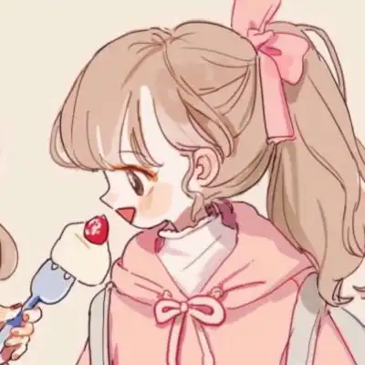 念七动漫女生可爱闺蜜头像
