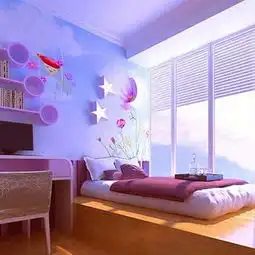 榻榻米兼书房效果图
