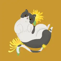 可爱猫咪原创插画
