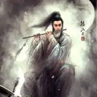 拿笛子古风公子头像古代男子吹笛子意境头像图片
