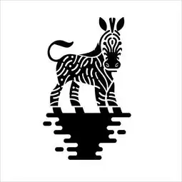 负空间效果的动物logo图案设计
