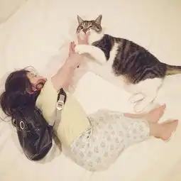 绝对治愈系照片孩子与猫咪的日常生活
