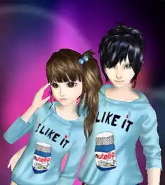 qq炫舞情侣装图案大分享很可爱很q版
