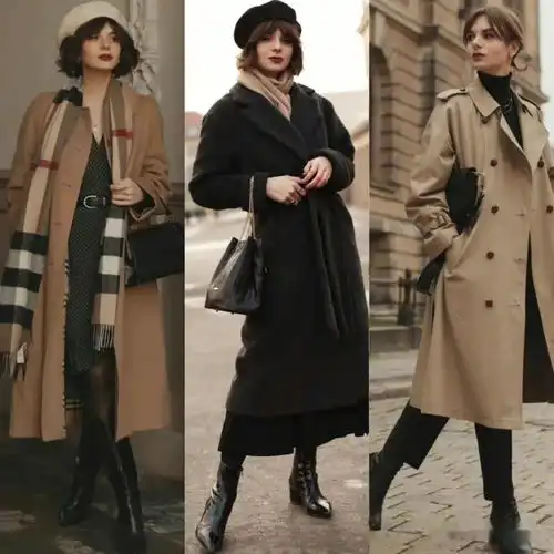 秋冬不会配色就选中性色,波兰博主的穿搭示范,简约又高级
