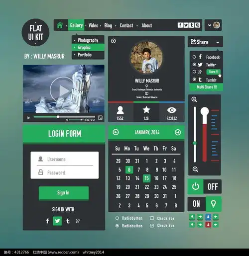 国外网站设计模块psd素材免费下载红动网
