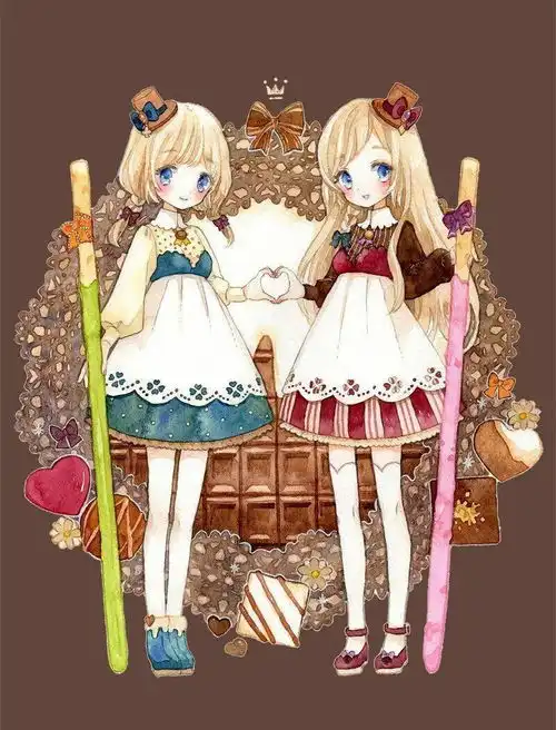 动漫少女双子
