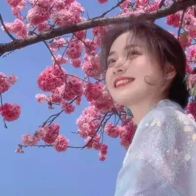 仙气樱花闺蜜头像真人图片,闺蜜头像仙气可爱
