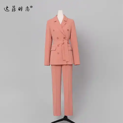 小香风气质休闲两件套潮时尚西装外套九分裤裤子套装女装2018新款
