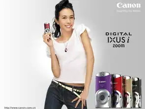 莫文蔚代言佳能ixus的广告海报
