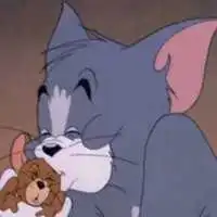 一对两张的汤姆和杰瑞幽默情头头像
