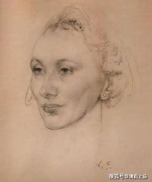 美国杰出画家,列宾的学生,尼古拉费欣素描作品欣赏
