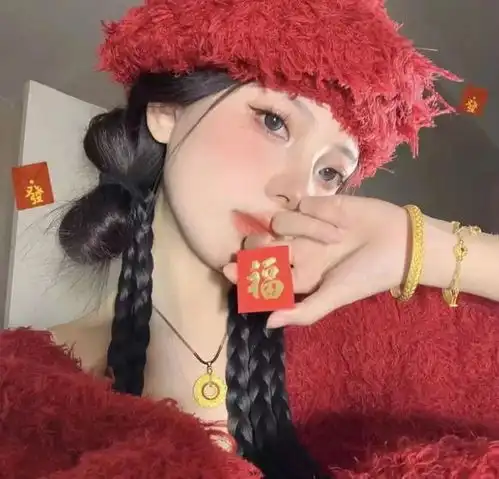 春节限定女头合集申请成为你的新年头像红色系
