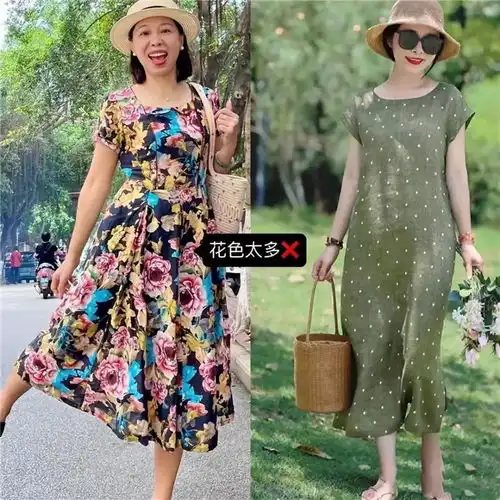 立秋后中年女性就该这么打扮裙长过膝,不花哨不紧身,优雅得体
