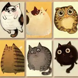 喵呜原来我是猫陌墨插画手绘明信片mocard堆糖,美好生活研究所

