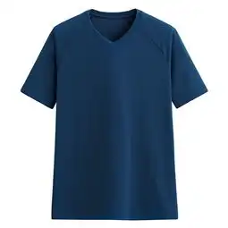 吸排无侧缝v领t恤
