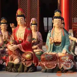 定制寺院三十三观音佛像图片彩绘33观音佛像价格
