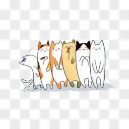 卡通手绘小猫图片素材免费卡通手绘小猫png设计图片大全图精灵
