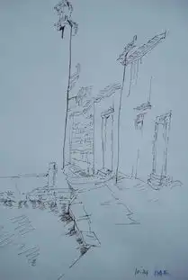 亳州师专08年宏村写生07级环艺班师生速写作品展
