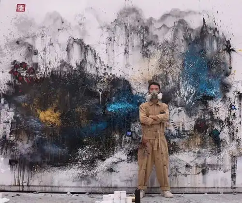 画图男陈英杰,将泼墨山水和涂鸦组合,令人惊艳
