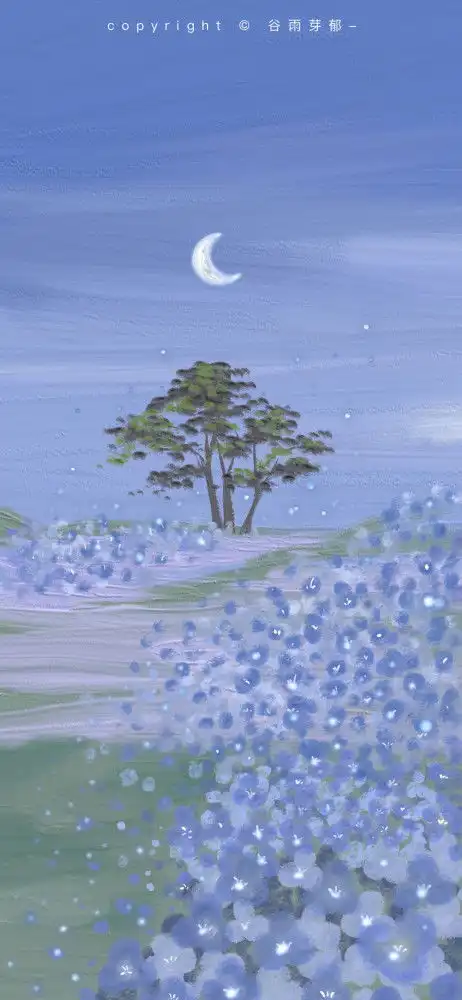 小清新油画风手绘壁纸
