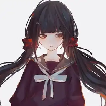 黑色系冷酷女生动漫头像
