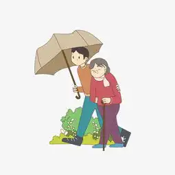 中国节气寒露男孩和老人卡通插画图片素材其他格式下载动漫人物大全
