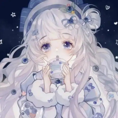 2022年闺蜜头像绝美手绘插画双人闺蜜头像
