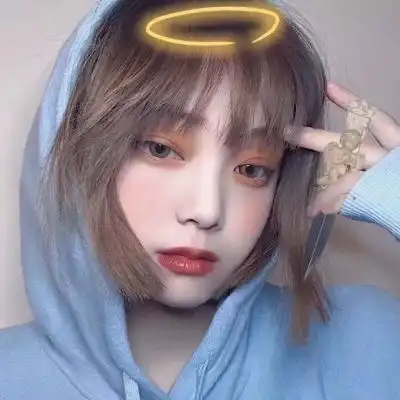 qq推荐紫色头发系女头像
