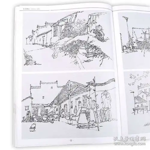 风景速写绘画基础中学生美术技法基础教程素描入门教材写生示范
