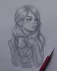 一组自动铅笔手绘人物角色插画,炫酷
