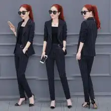 春秋休闲西服套装女
