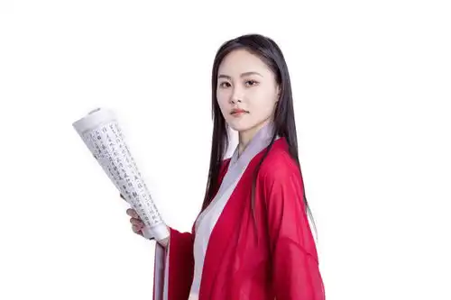 红衣古装美女读书图片素材下载人物百态素材下的艺术造型图片素材

