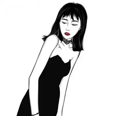 动漫黑白头像女生冷傲比较高逼格头像图片
