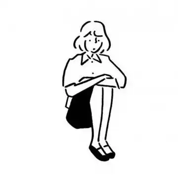 女生简笔画人物微信头像
