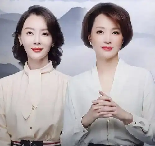 美女的品味都相似陈数和董卿穿拼接西装裙撞衫,气质难分上下
