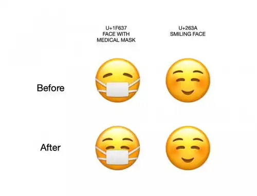 苹果悄然调整带口罩的脸emoji使其更具亲和力
