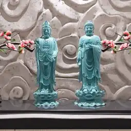 观音佛祖莲台站雕像组合
