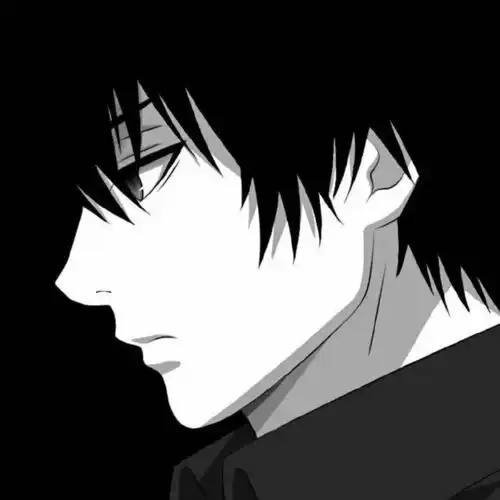 满眼失望黑白动漫头像
