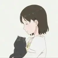 女生头像猫咪卡通少女与猫咪的女生头像
