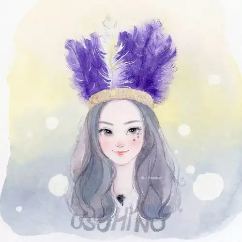 超清新唯美的水彩人物插画,大爱果断的换头像

