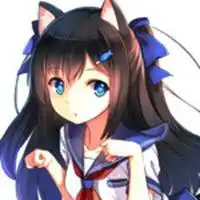 二次元猫耳萌妹子头像甜美可爱猫耳女神微信头像
