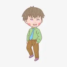 卡通手绘人物衬衫男孩图片素材其他格式下载动漫人物大全

