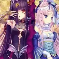 淡紫色主题的卡通闺蜜头像两人闺蜜
