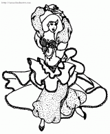跳舞女孩简笔画人物简笔画涂色图片
