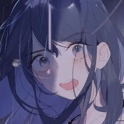 客桥.唯美蓝色系动漫女头温柔是卡通动漫头像我要个性网
