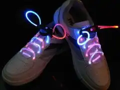 供应闪亮电子第一代led发光闪光鞋带

